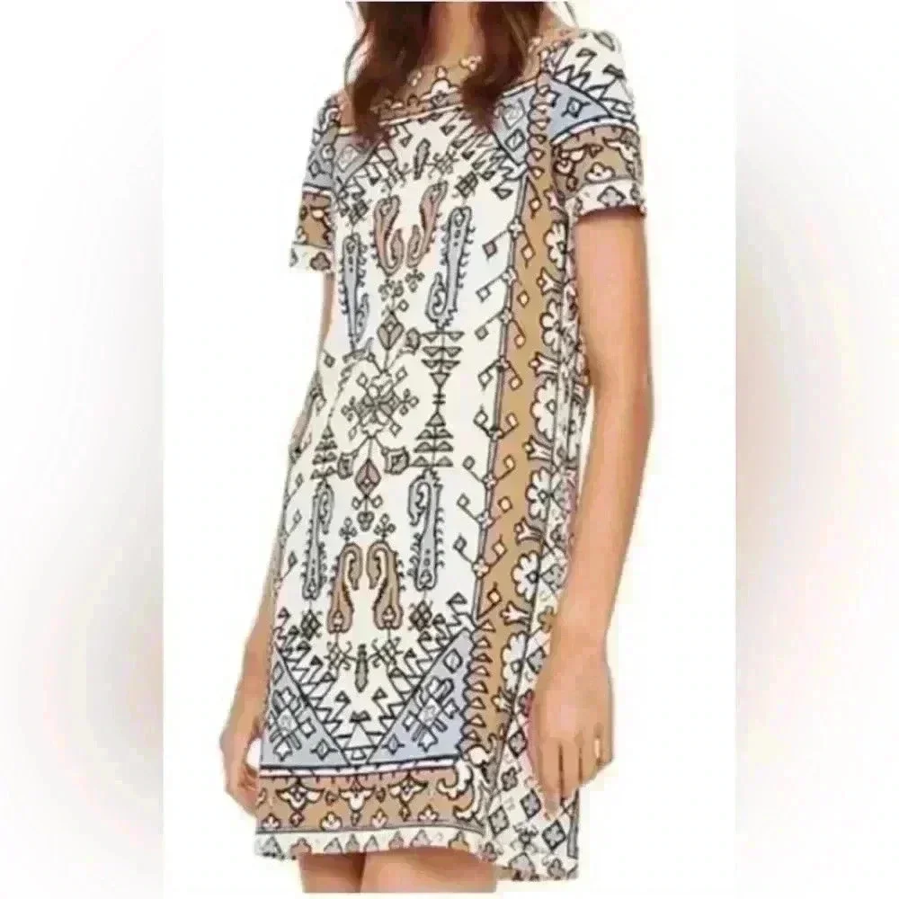 Tory Burch Botanical Floral Dress Size Small 100% Pima Cotton .Size Small